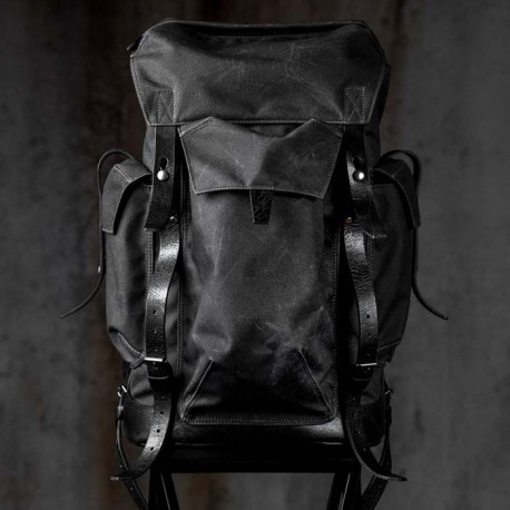 Wotancraft Shadow Warrior Travel Backpack(Charcoal Black)
