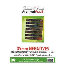 Clear File Archival plus PP negative sleeves (6 frames) for 35mm format 100 sheets