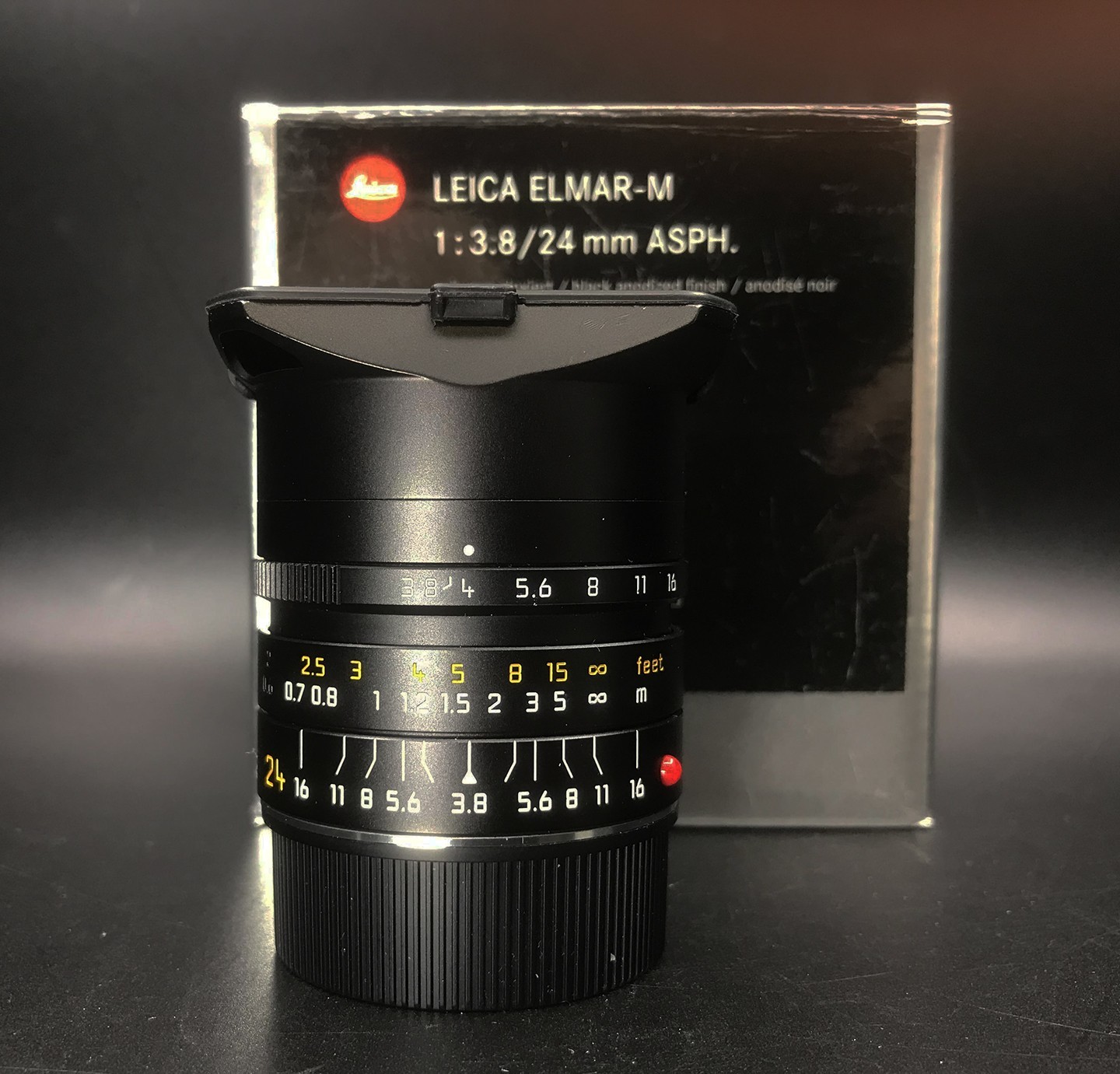 Leica Elmar-M 24mm F/3.8 Asph Black Anodized Finish 11648 - meteor