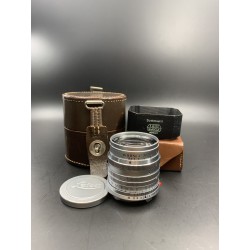Leica Summarit-M 50mm f/1.5 + Hood + leather case + caps