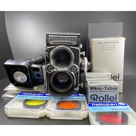 Rolleiflex 2.8F Film Camera with Accessories