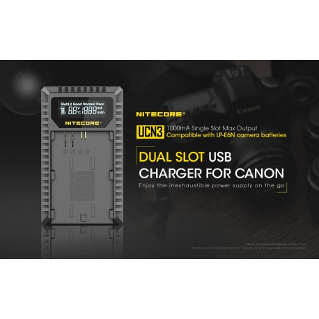 Nitecore UCN3 USB Charger For Canon