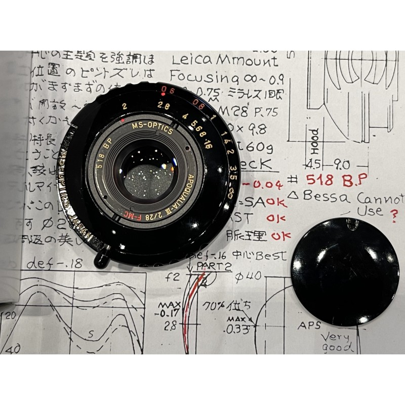宮崎光學 MS-Optical Apoqualia-III 28mm F2 F.MC Black Paint (M 