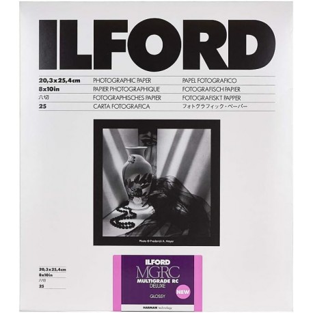 ILFORDMultigrade RC Deluxe-Glossy 8x10(20.3x25.4cm)25 Sheets (MGRCDL 1M)